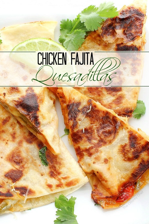 Sheet Pan Chicken Fajita Quesadillas