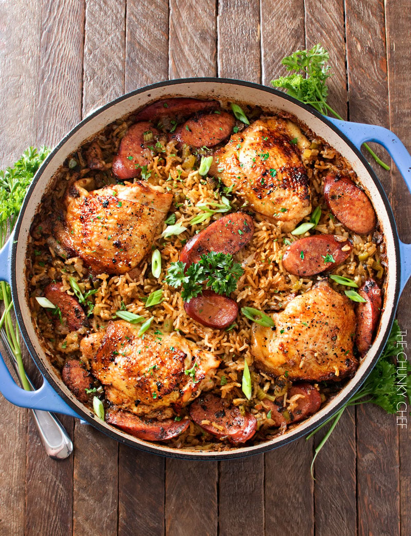 One Pot Chicken And Dirty Rice The Chunky Chef