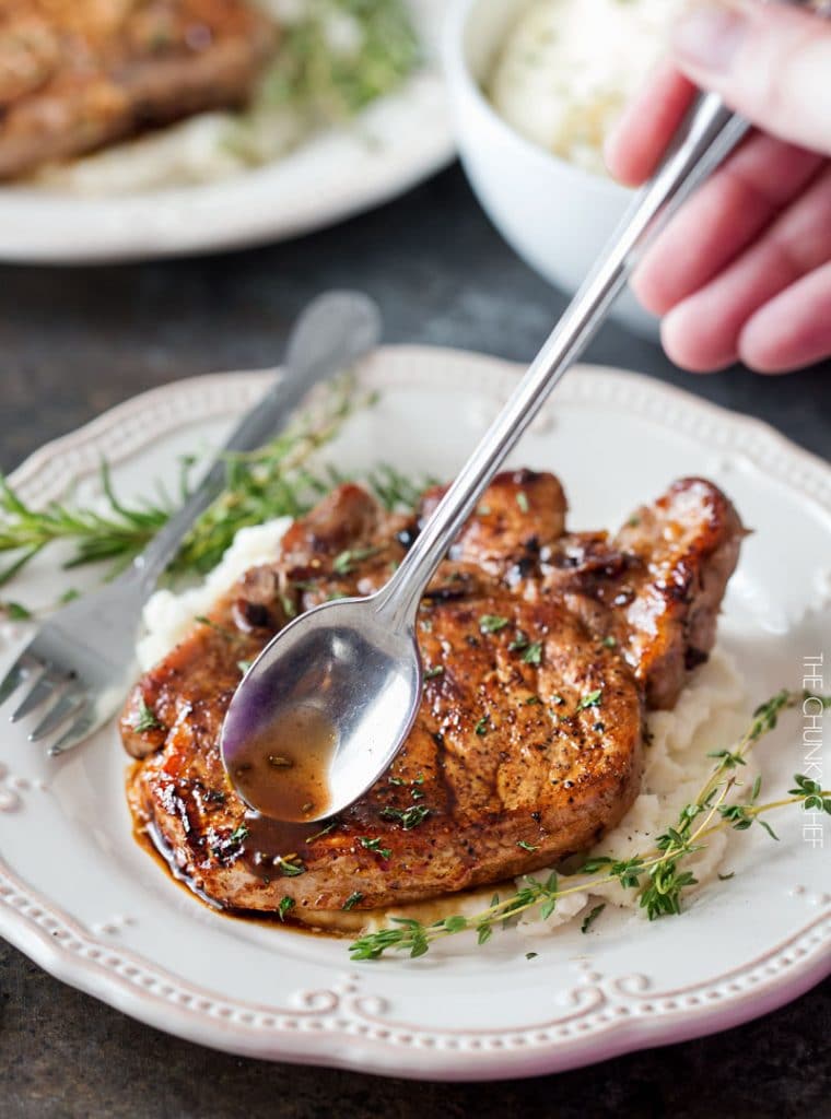 Maple Balsamic Glazed Pork Chops The Chunky Chef