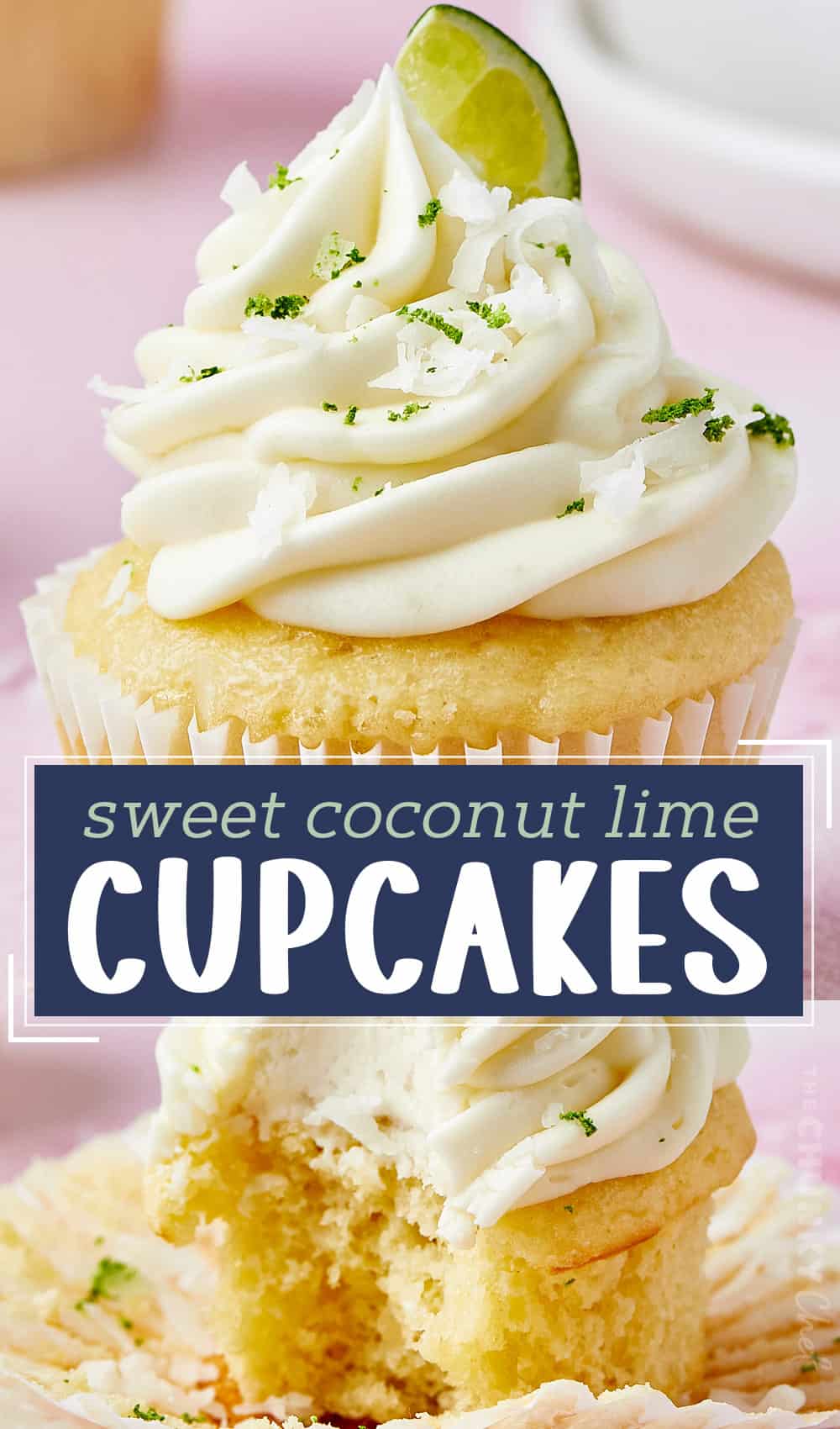 Coconut Cupcakes With Lime Cream Cheese Frosting The Chunky Chef