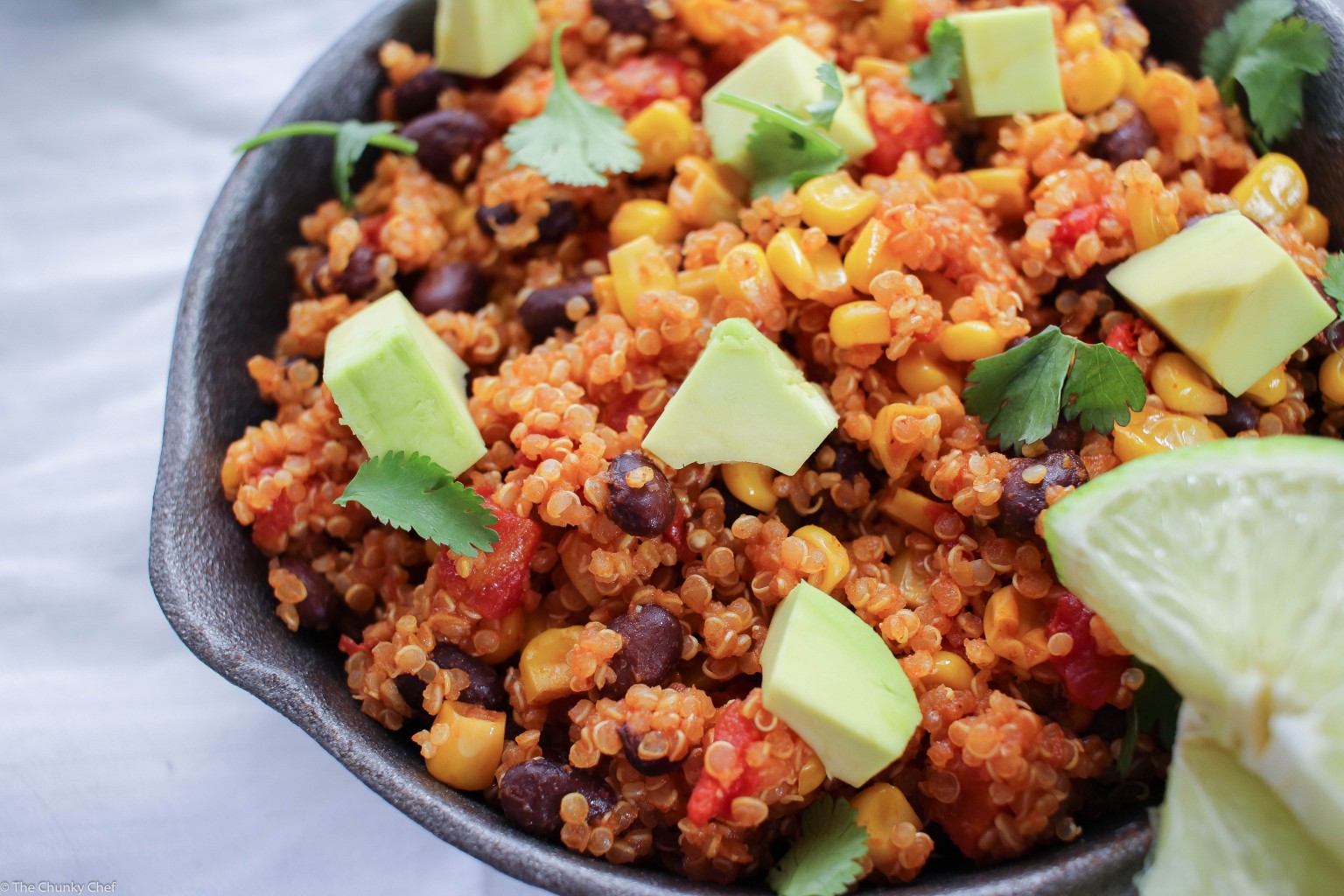 One-Pan Mexican Quinoa Skillet - The Chunky Chef