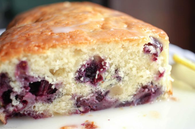 Lemon Blueberry Bread with Lemon Cream Cheese Glaze - The Chunky Chef