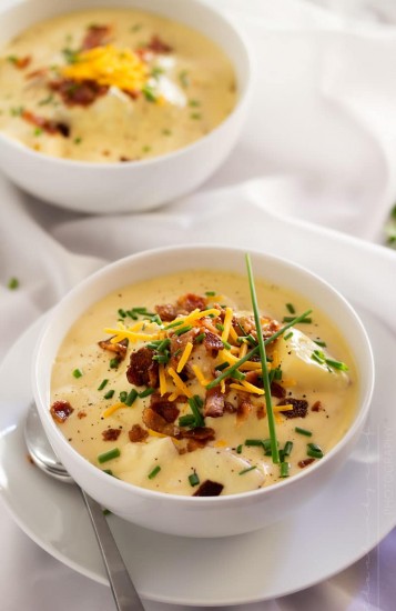 Copycat Loaded Baked Potato Soup - The Chunky Chef