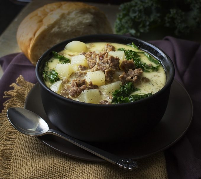 Copycat Loaded Baked Potato Soup - The Chunky Chef