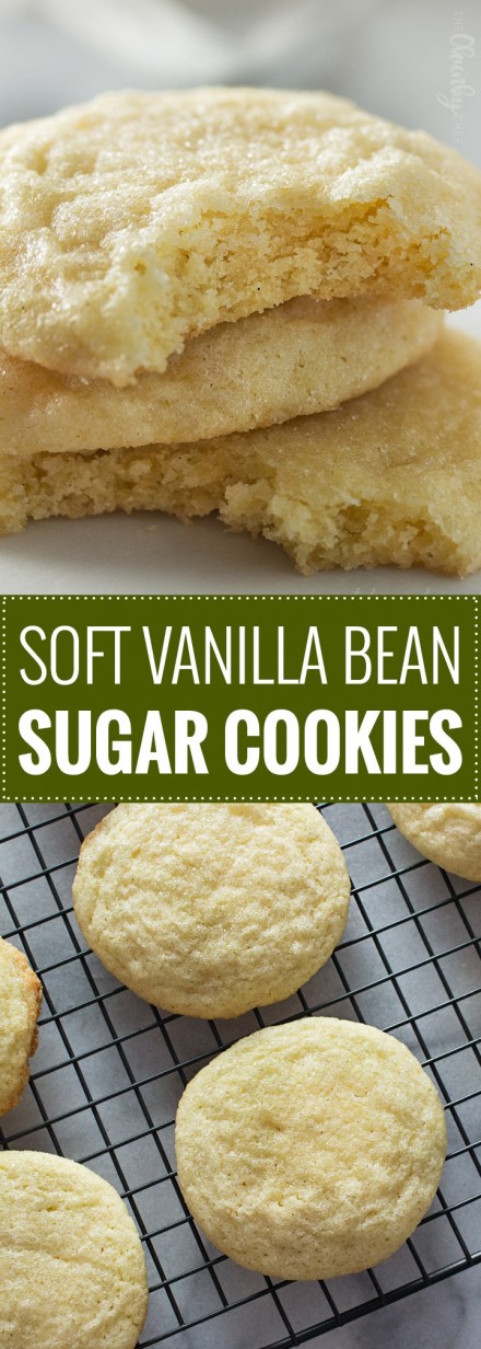 Soft Vanilla Bean Sugar Cookies - The Chunky Chef