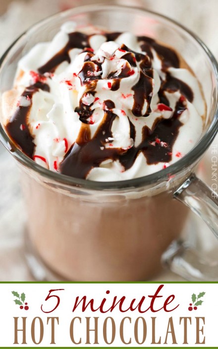 Creamy Peppermint Hot Chocolate - The Chunky Chef