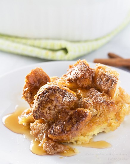 Overnight Bourbon Cinnamon French Toast Bake - The Chunky Chef