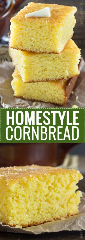 Homestyle Cornbread - The Chunky Chef