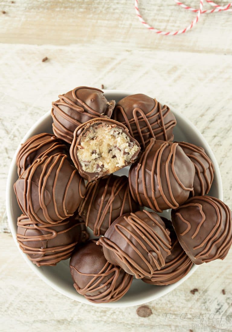 Triple Chocolate Cookie Dough Truffles - The Chunky Chef
