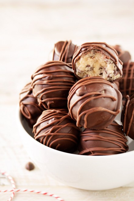 Triple Chocolate Cookie Dough Truffles - The Chunky Chef