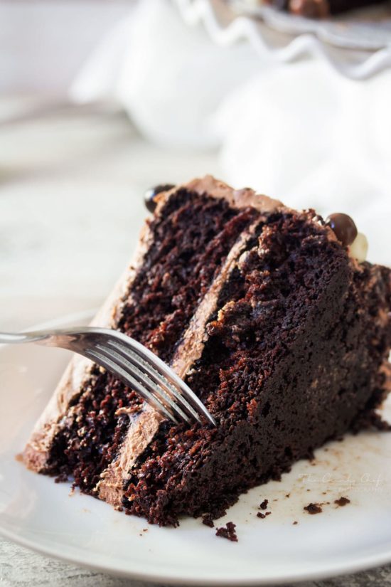 Buttermilk Chocolate Layer Cake - The Chunky Chef