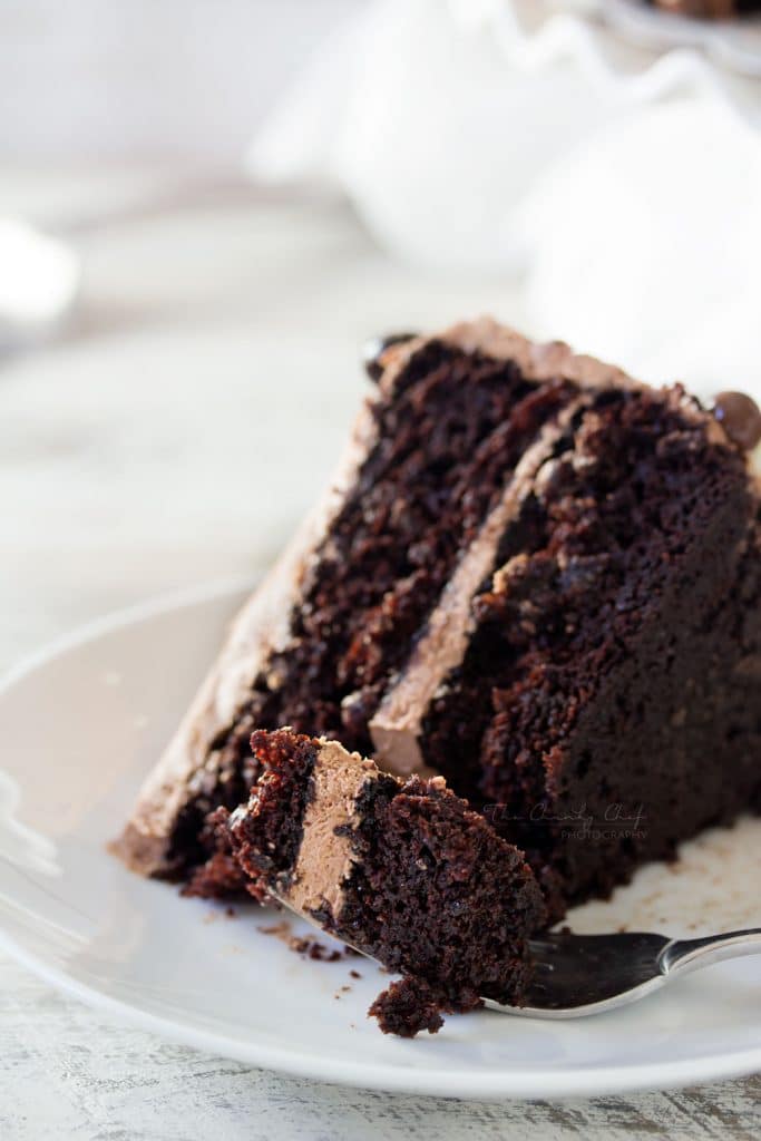 Buttermilk Chocolate Layer Cake - The Chunky Chef