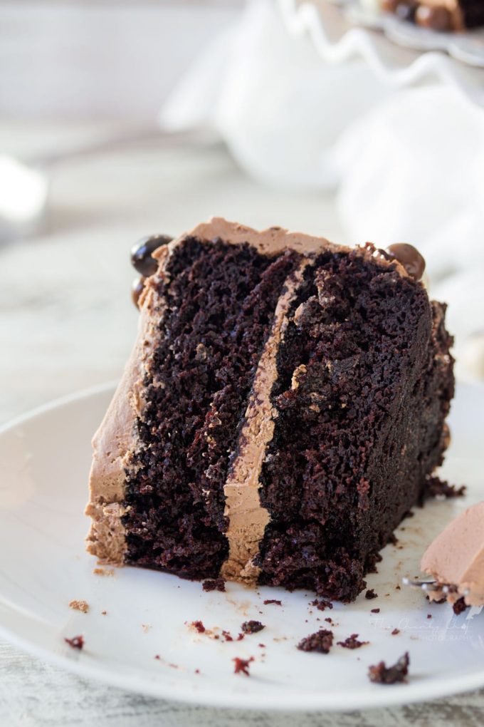 Buttermilk Chocolate Layer Cake - The Chunky Chef