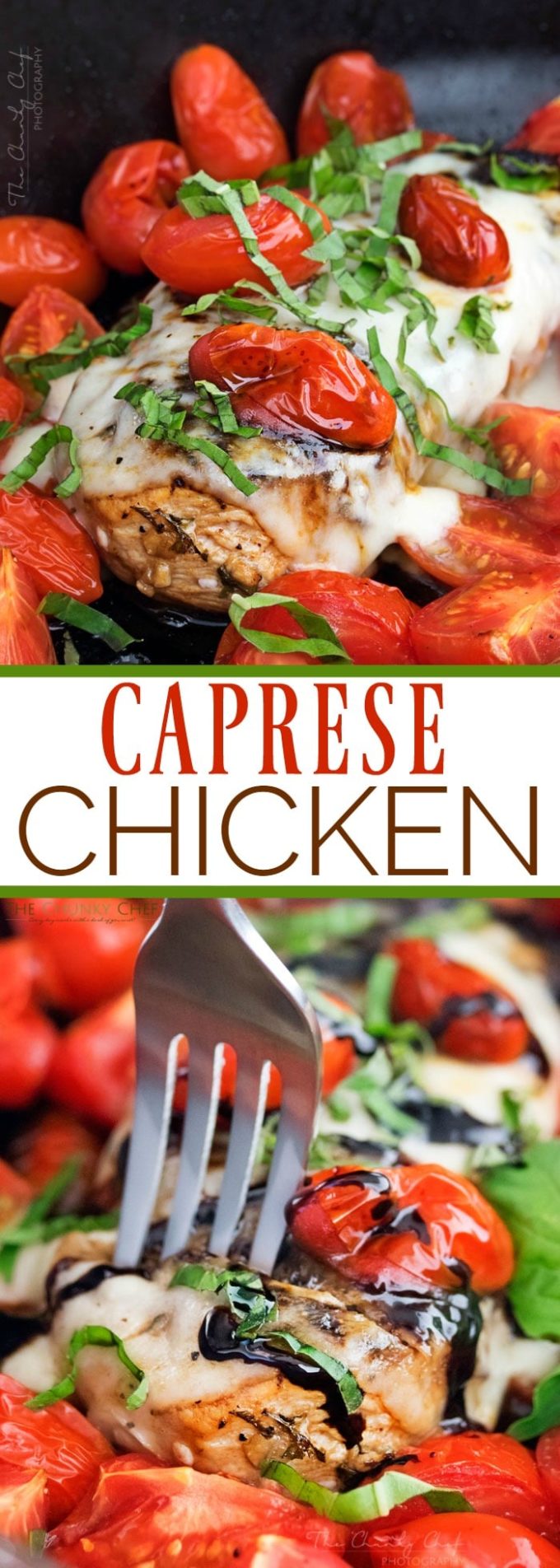 Garlic Balsamic Caprese Chicken - The Chunky Chef