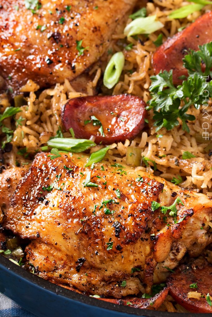 One Pot Chicken and Dirty Rice - The Chunky Chef