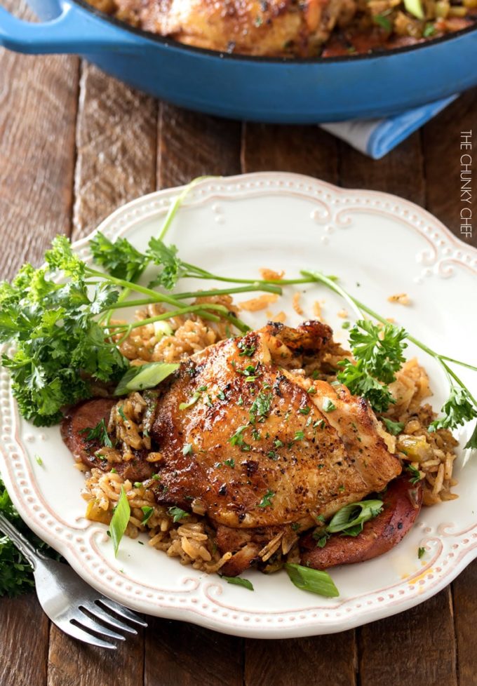 One Pot Chicken and Dirty Rice - The Chunky Chef