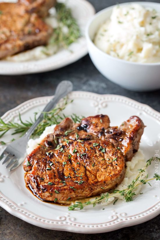 Maple Balsamic Glazed Pork Chops - The Chunky Chef