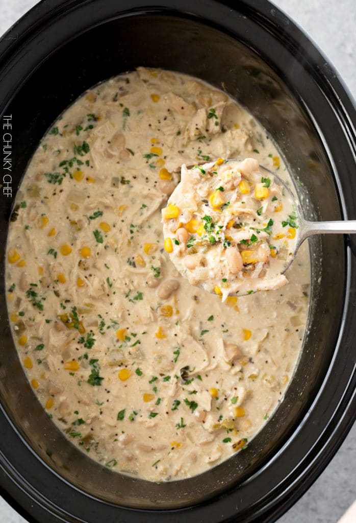 Crockpot White Chicken Chili (Contest Winning!) - The Chunky Chef