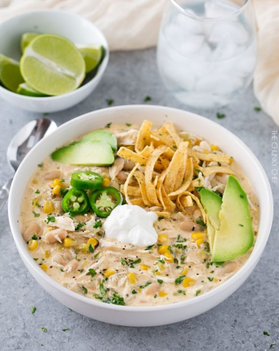 Crockpot White Chicken Chili (Contest Winning!) - The Chunky Chef