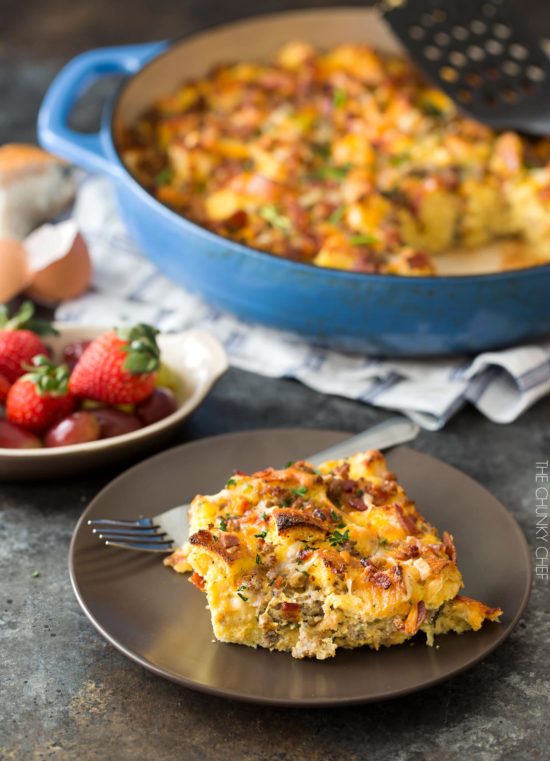 Overnight Breakfast Strata | This breakfast strata dish is made the ...