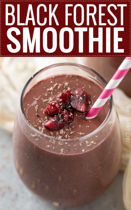 Healthy Black Forest Smoothie - The Chunky Chef