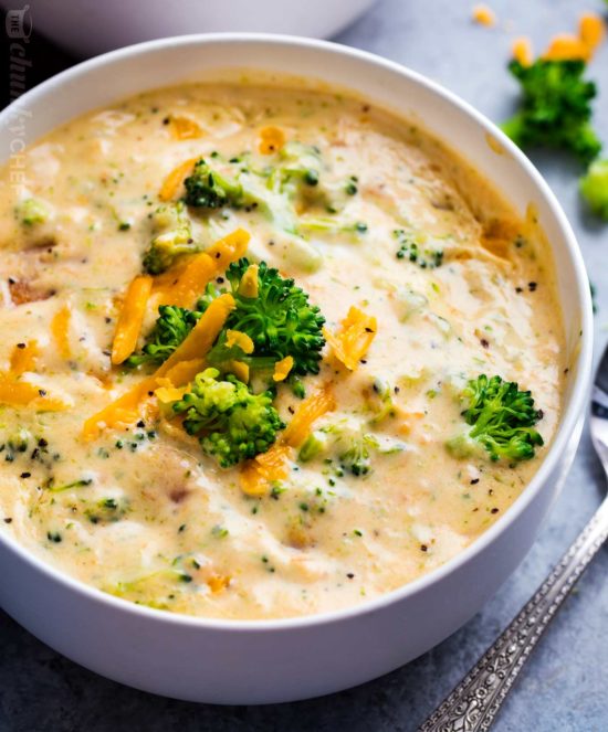 Creamy Broccoli Cheddar Soup The Chunky Chef 0449