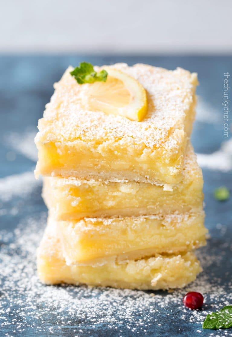 Best Buttermilk Lemon Squares - The Chunky Chef