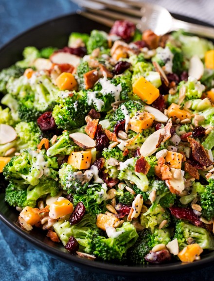 Broccoli Salad Recipe (make-ahead potluck side!) - The Chunky Chef