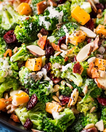 Broccoli Salad Recipe (make-ahead potluck side!) - The Chunky Chef