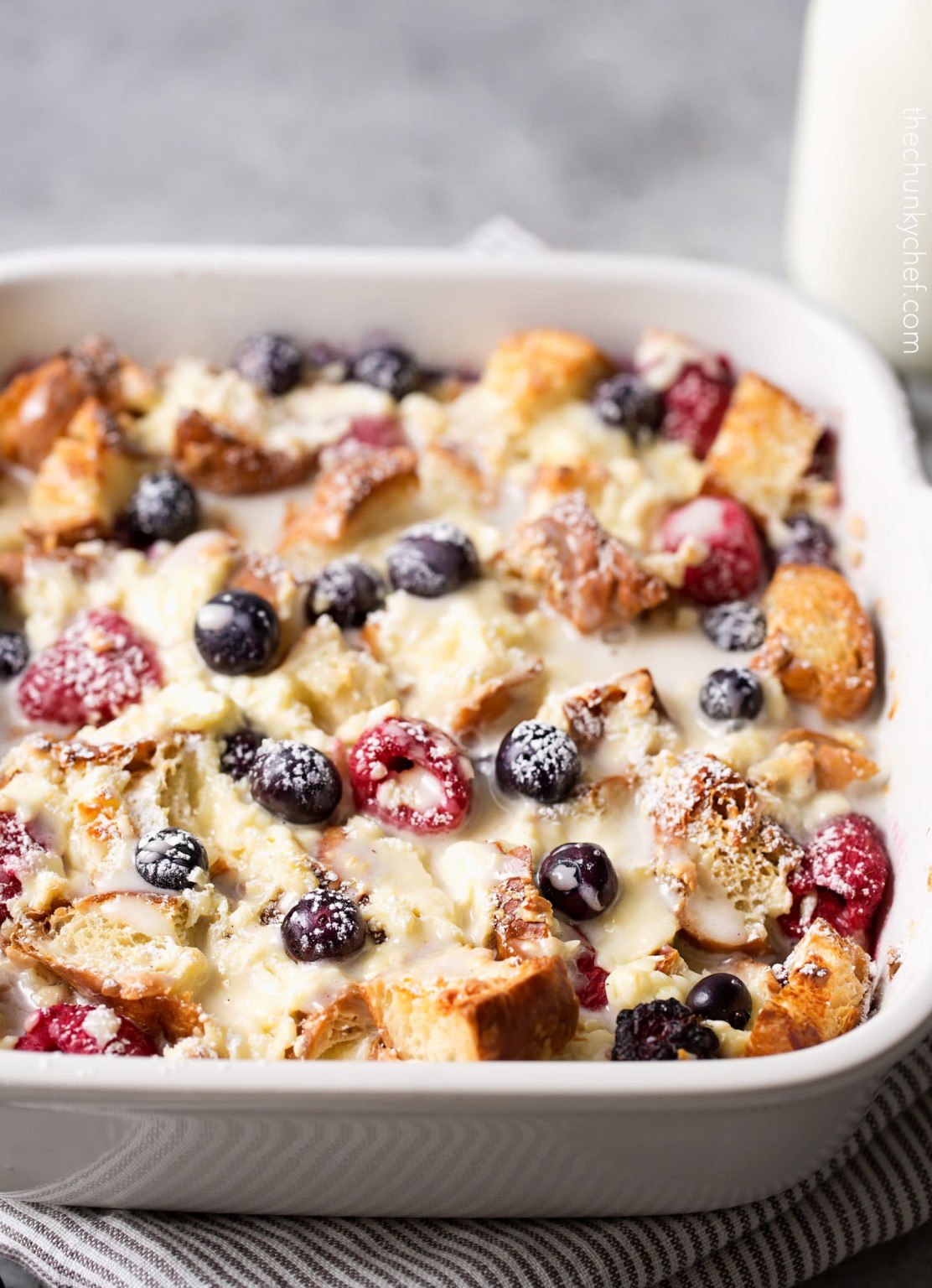 Sweet Croissant Breakfast Casserole Make Ahead The Chunky Chef