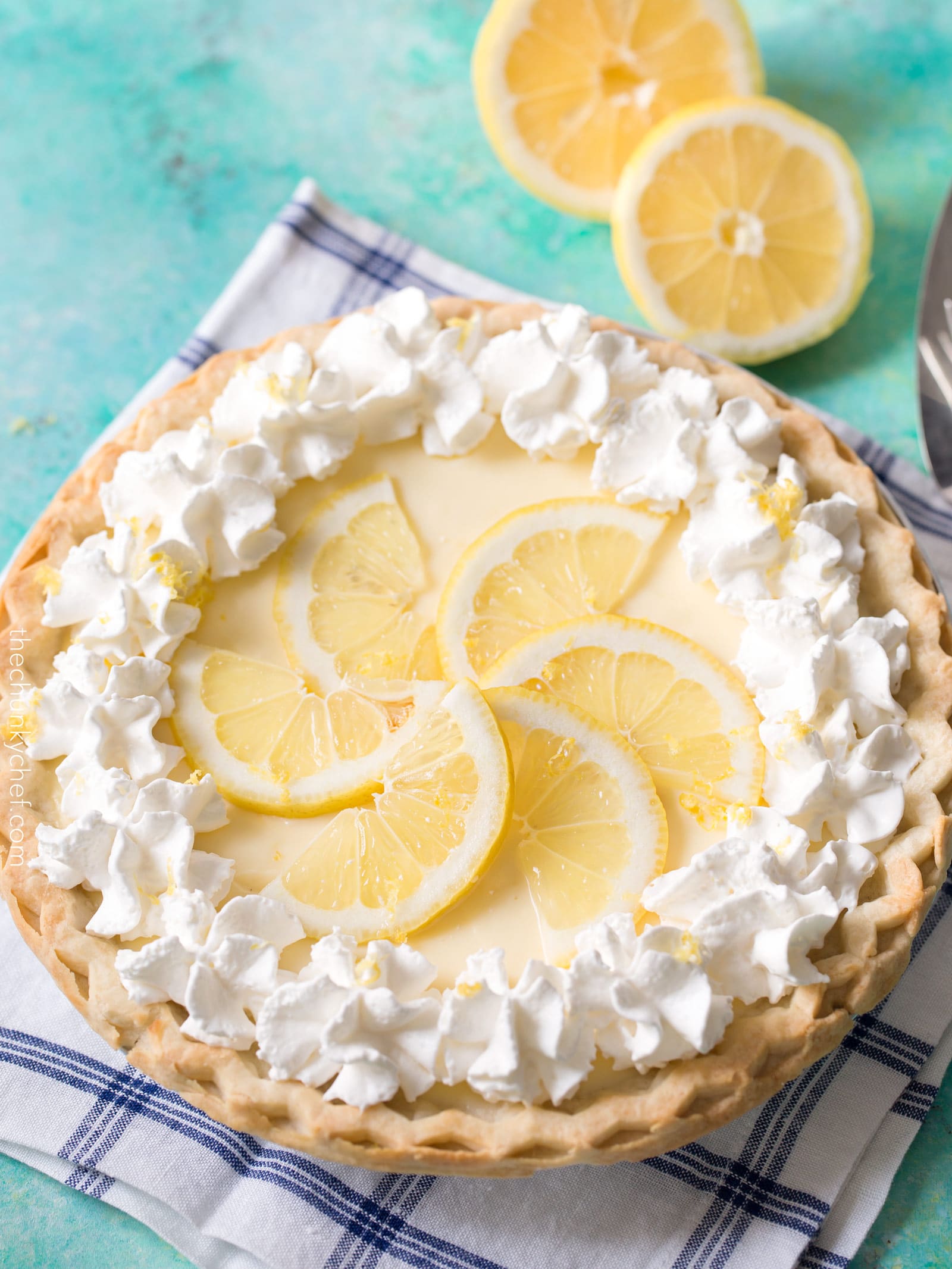 Creamy Sour Cream Lemon Pie 3 The Chunky Chef