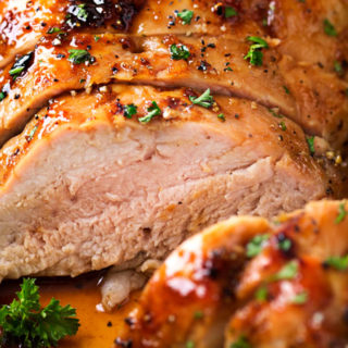 Ginger Honey Roasted Pork Tenderloin - The Chunky Chef