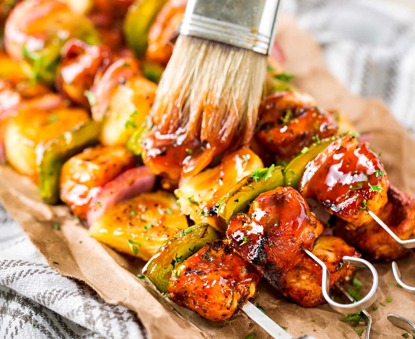 Grilled Bbq Chicken Kabobs Perfect For Summer The Chunky Chef 3008