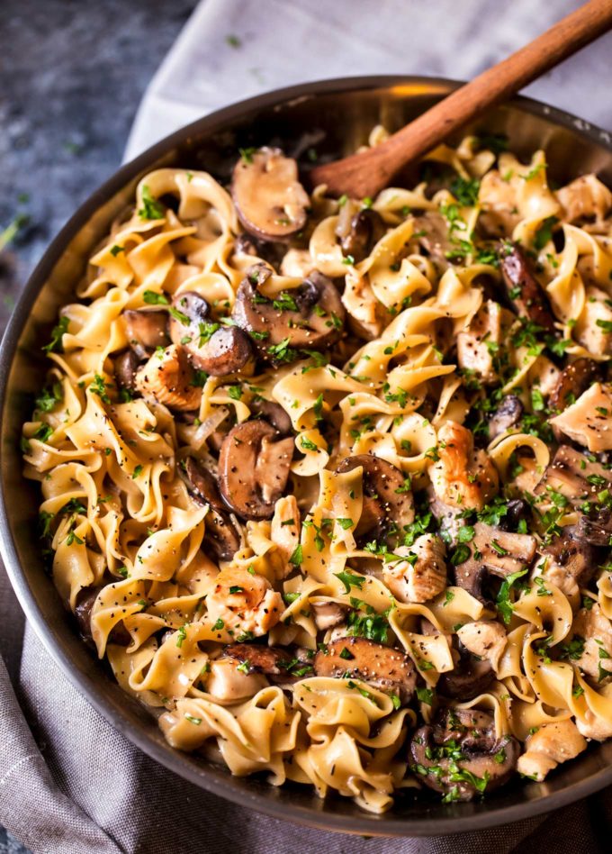 Chicken Stroganoff - 30 Minute, One Pot Meal - The Chunky Chef