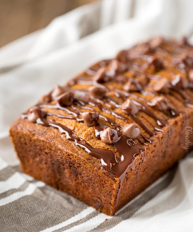 Chocolate Chip Pumpkin Bread - The Chunky Chef