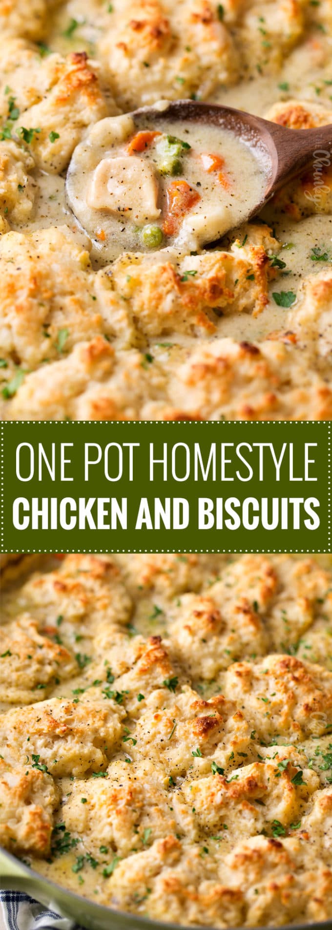 Homestyle Chicken and Biscuits - The Chunky Chef