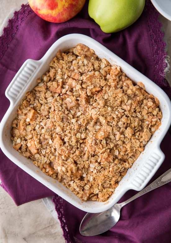 Old Fashioned Easy Apple Crisp The Chunky Chef