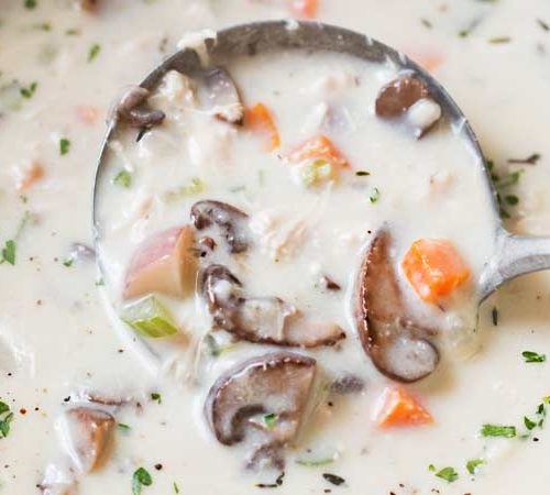 Creamy Chicken And Mushroom Chowder The Chunky Chef