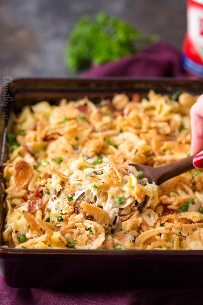 Loaded Cheesy Chicken Noodle Casserole The Chunky Chef