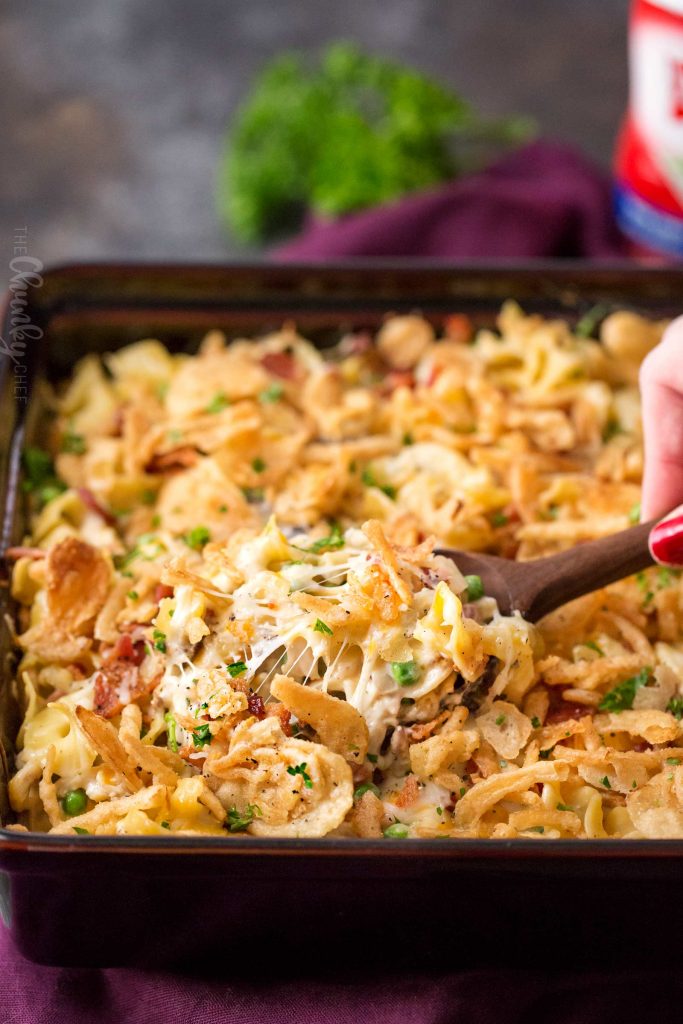 Loaded Cheesy Chicken Noodle Casserole - The Chunky Chef