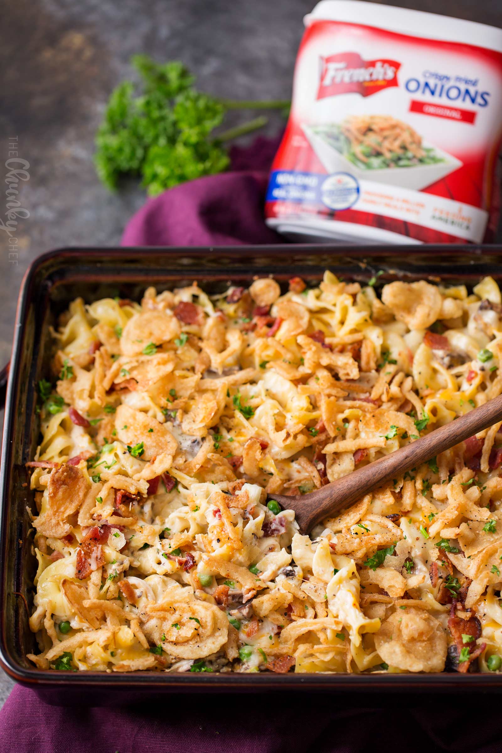 Loaded Cheesy Chicken Noodle Casserole - The Chunky Chef