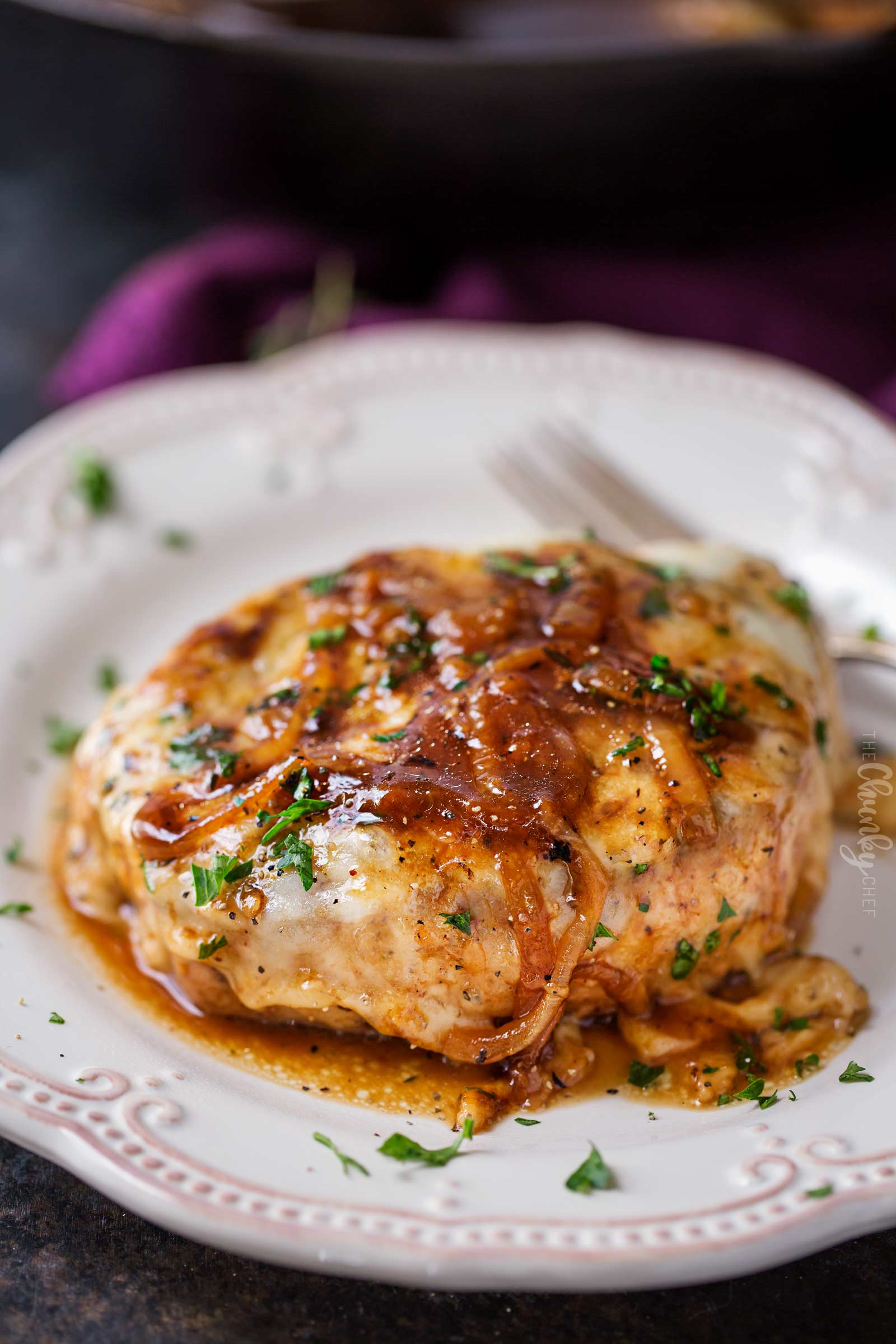 French Onion Pork Chops (easy one pan meal!) - The Chunky Chef
