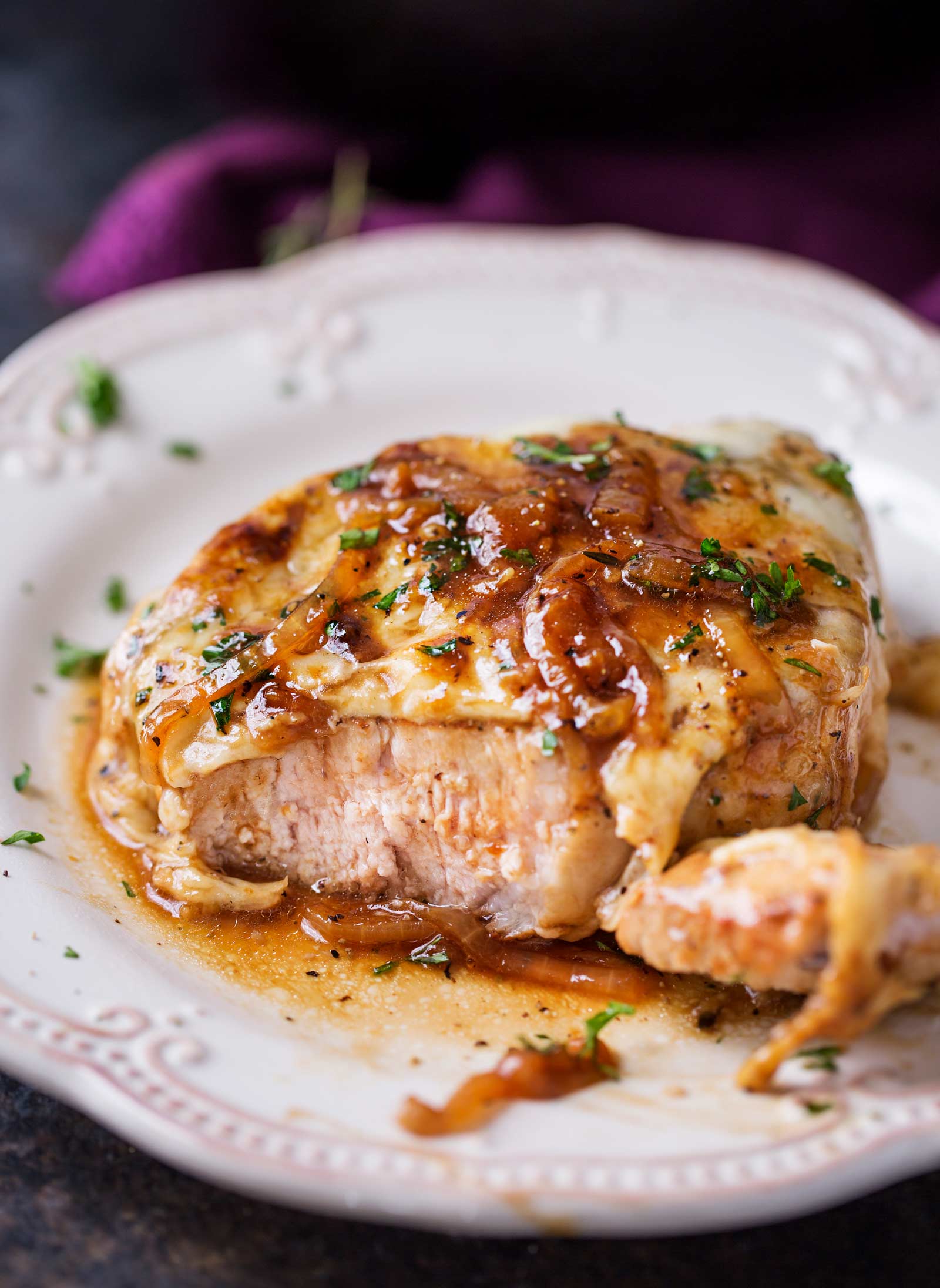 French Onion Pork Chops Easy One Pan Meal The Chunky Chef