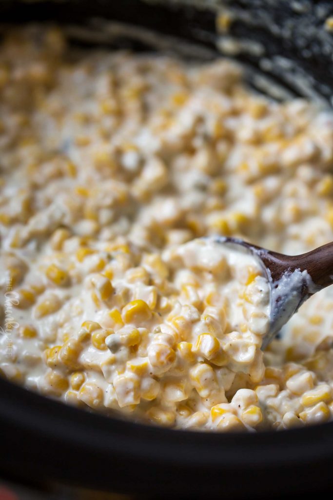 Slow Cooker Spicy Creamy Corn Dip The Chunky Chef