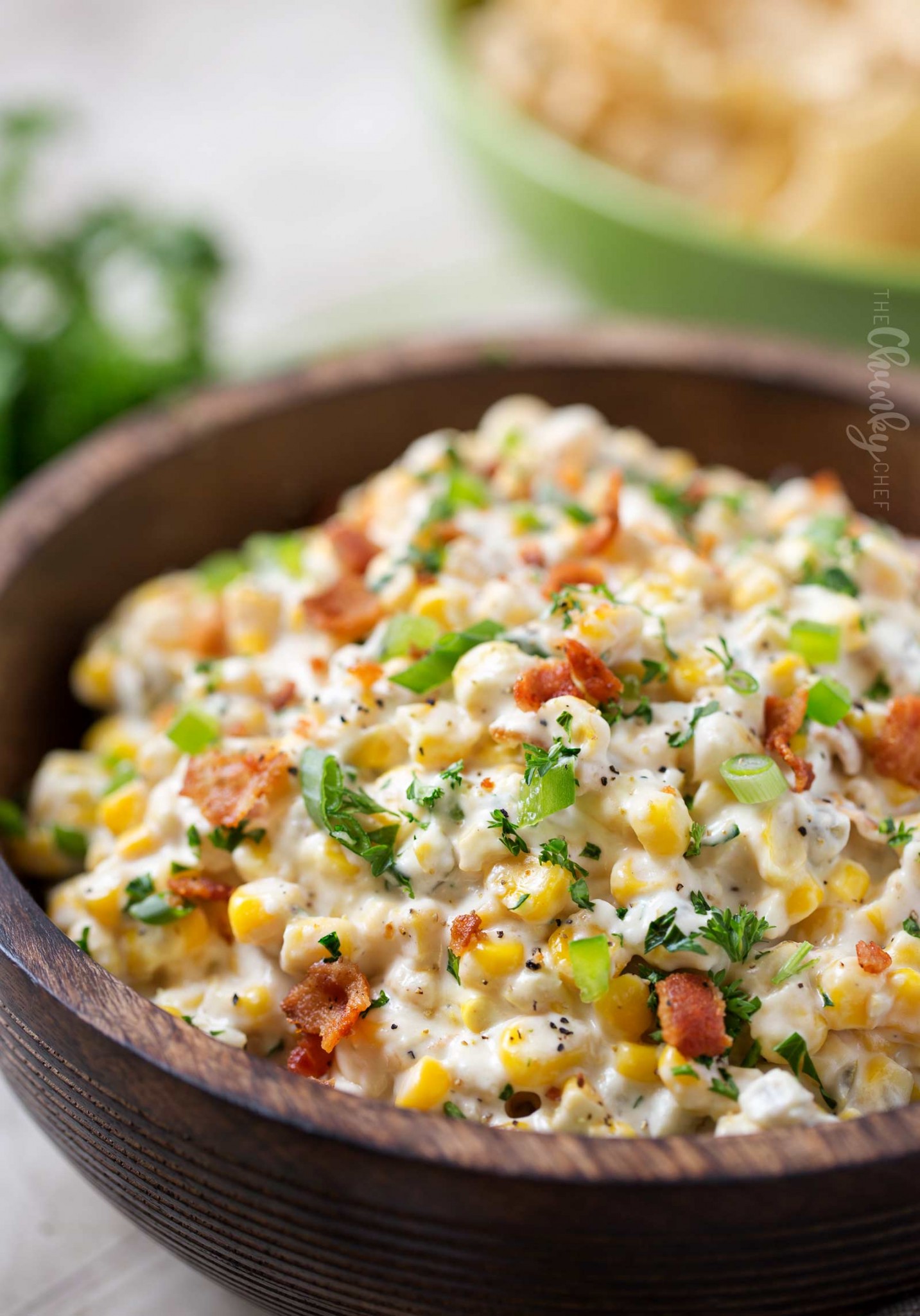 Slow Cooker Spicy Creamy Corn Dip - The Chunky Chef