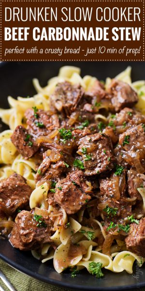 Drunken Slow Cooker Beef Stew (Beef Carbonnade) - The Chunky Chef