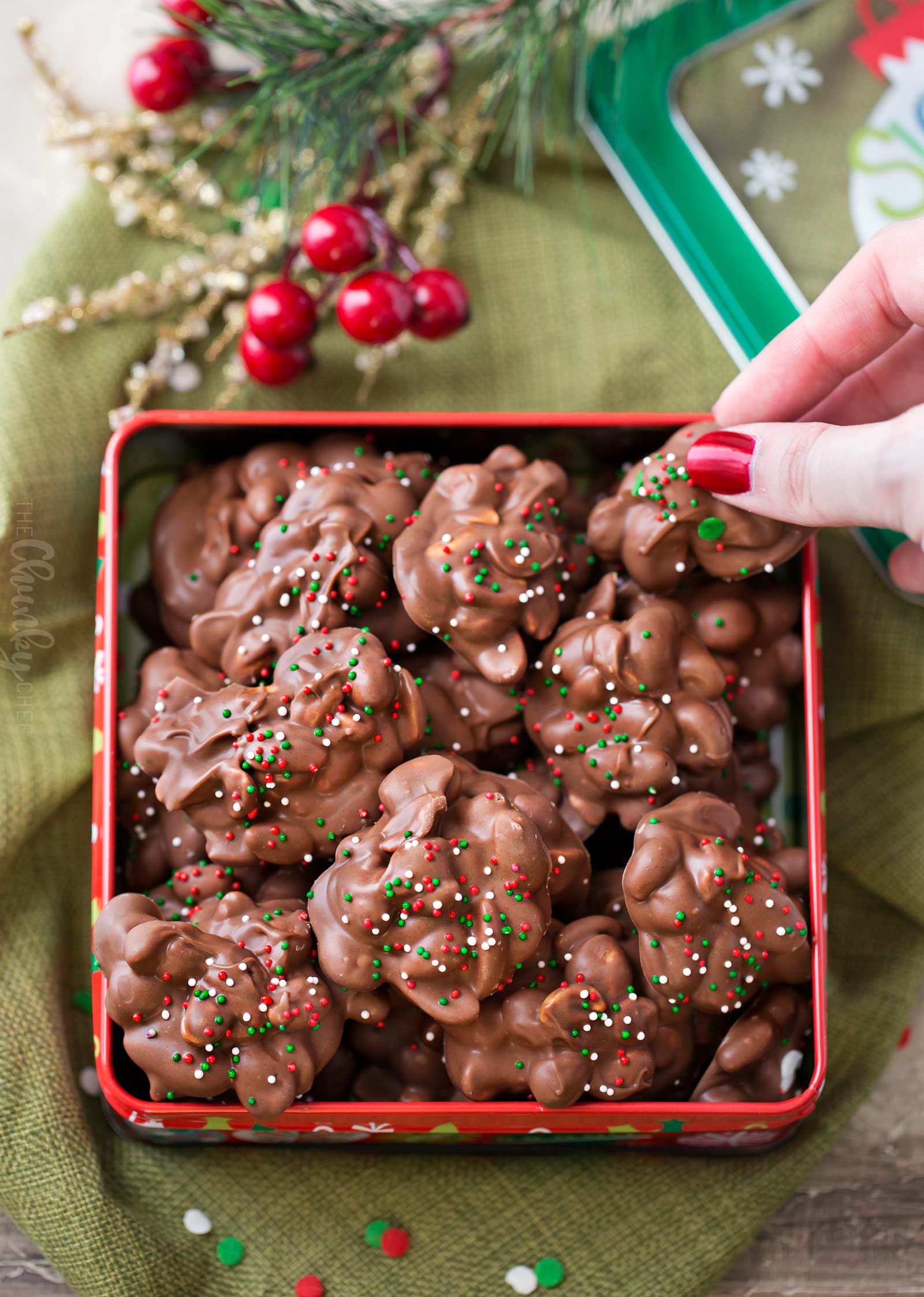 Easy Christmas Crockpot Candy - The Chunky Chef