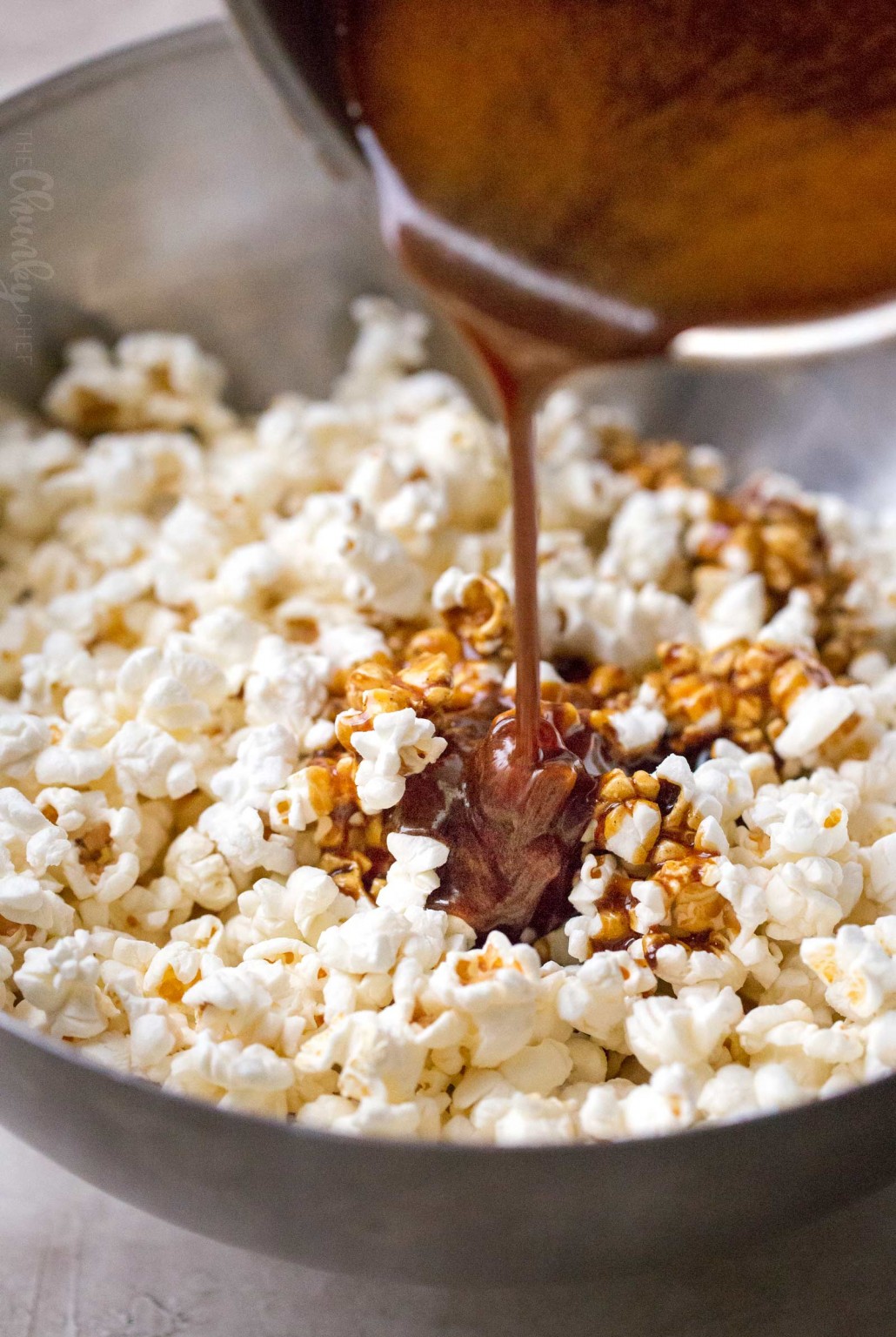 Easy Homemade Gingerbread Caramel Popcorn - The Chunky Chef