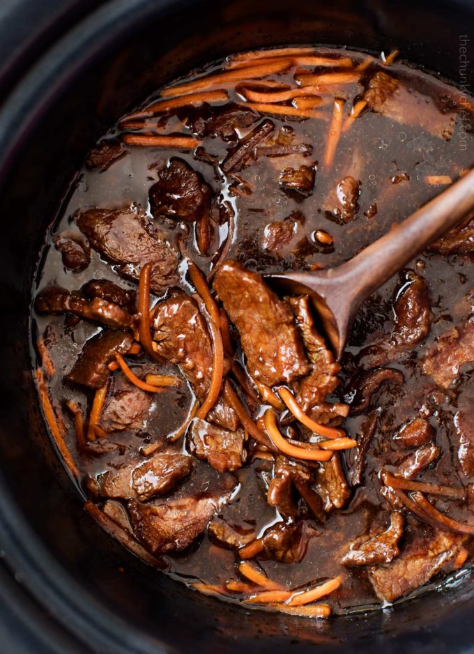 Easy Slow Cooker Mongolian Beef Recipe - The Chunky Chef