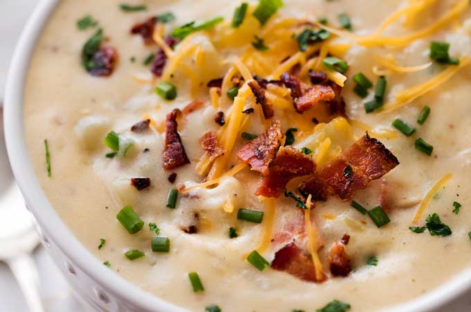 Loaded Baked Potato Soup - Skinnytaste